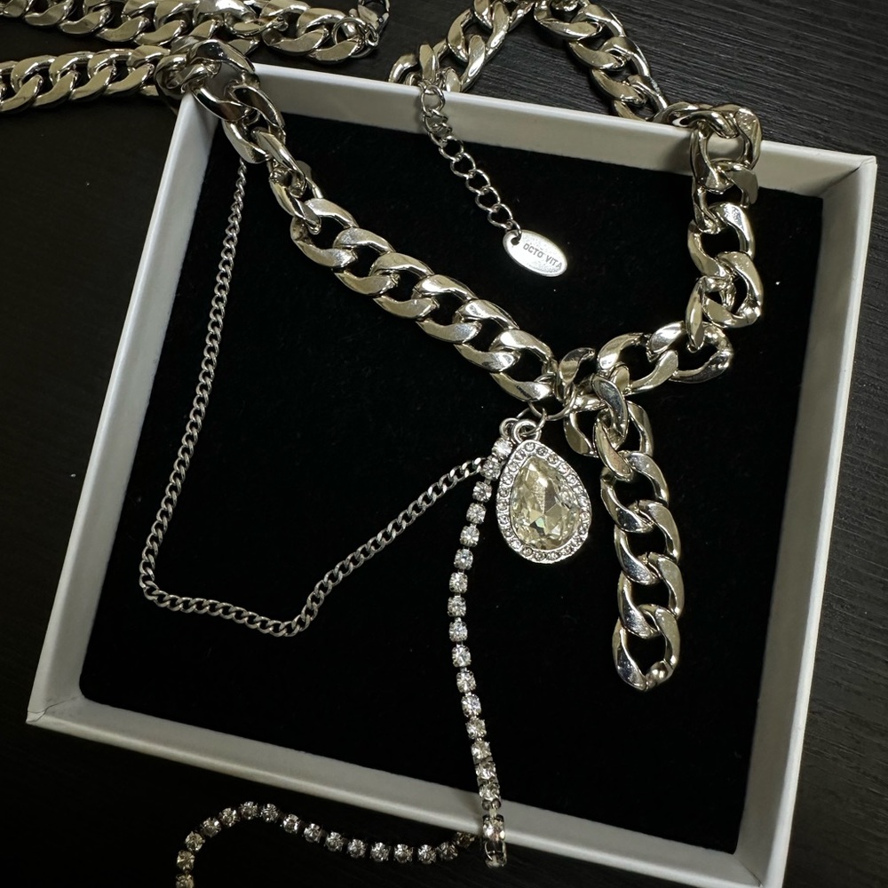 Sparkling Shining Stone Chain Chocker/ designer brand OCTO VITA